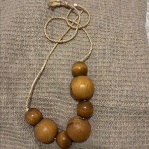 Wooden Bead Statement Necklace